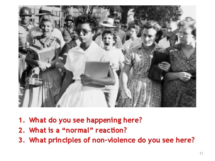 1. What do you see happening here? 2. What is a “normal” reaction? 3.