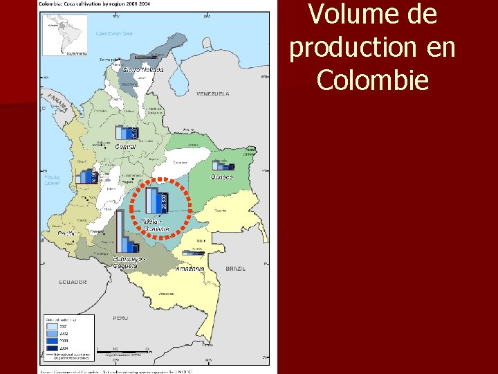 Volume de production en Colombie Volume de production en Colombie