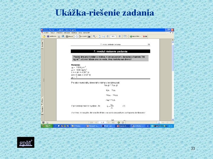 Ukážka-riešenie zadania späť 33 