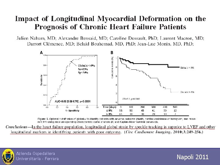 Azienda Ospedaliera Universitaria - Ferrara Napoli 2011 Trieste 2010 
