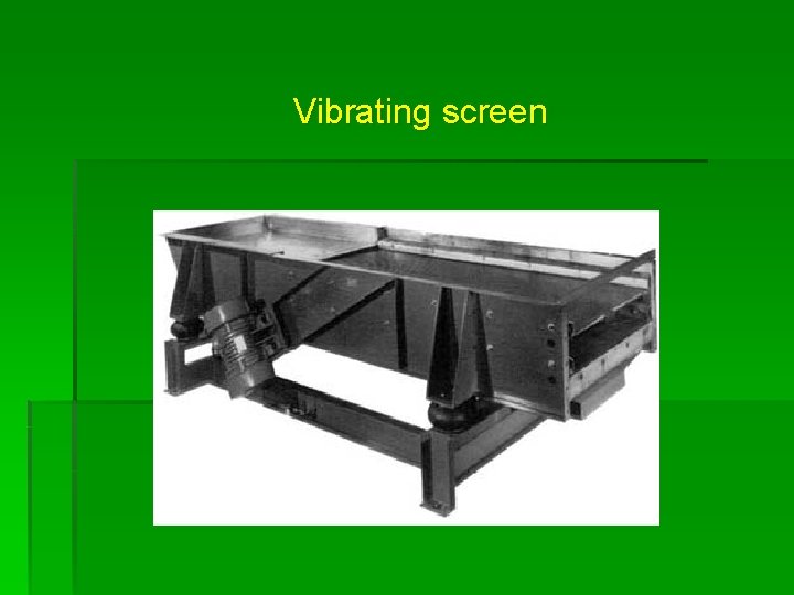 Vibrating screen 