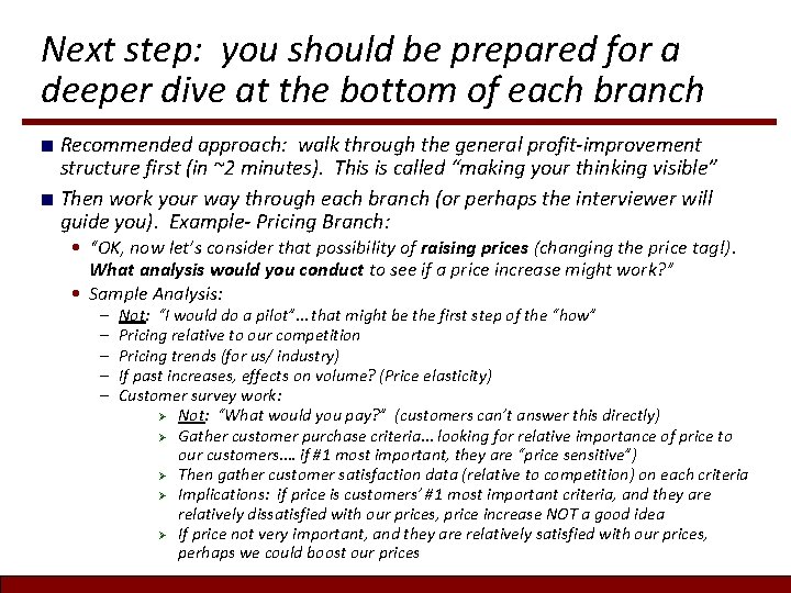 Next step: you should be prepared for a deeper dive at the bottom of Next step: you should be prepared for a deeper dive at the bottom of