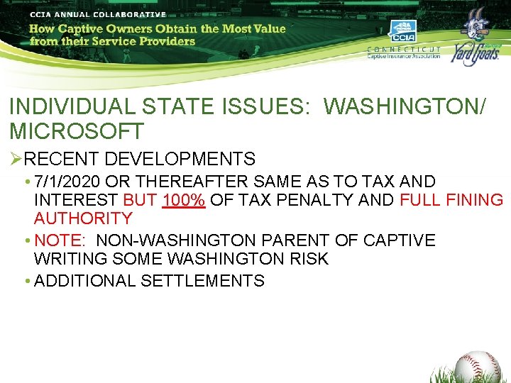 INDIVIDUAL STATE ISSUES: WASHINGTON/ MICROSOFT ØRECENT DEVELOPMENTS • 7/1/2020 OR THEREAFTER SAME AS TO INDIVIDUAL STATE ISSUES: WASHINGTON/ MICROSOFT ØRECENT DEVELOPMENTS • 7/1/2020 OR THEREAFTER SAME AS TO