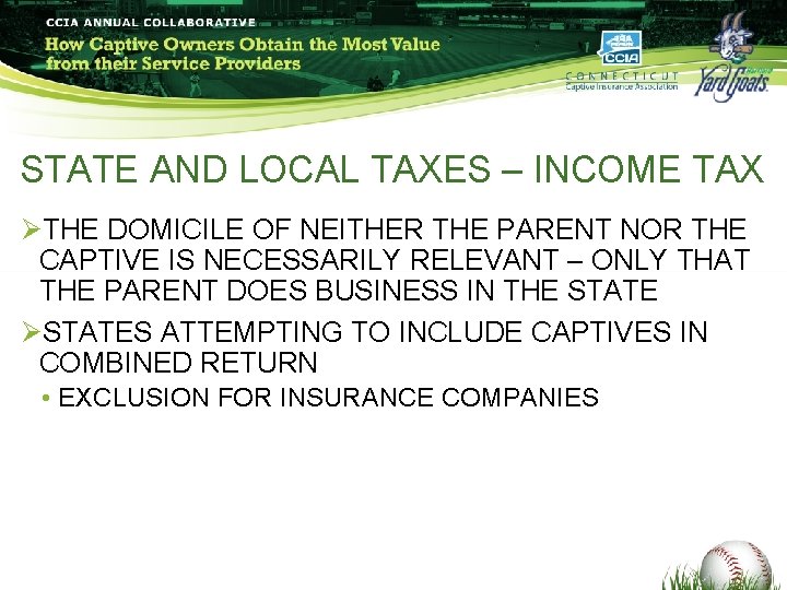 STATE AND LOCAL TAXES – INCOME TAX ØTHE DOMICILE OF NEITHER THE PARENT NOR STATE AND LOCAL TAXES – INCOME TAX ØTHE DOMICILE OF NEITHER THE PARENT NOR