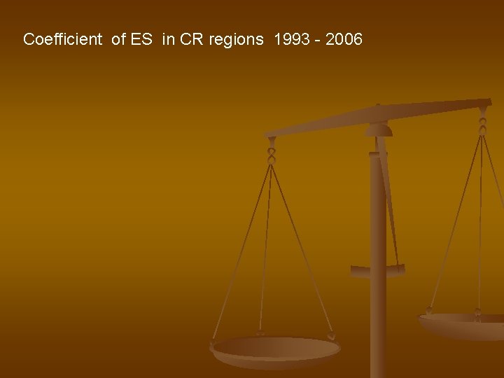 Coefficient of ES in CR regions 1993 - 2006 