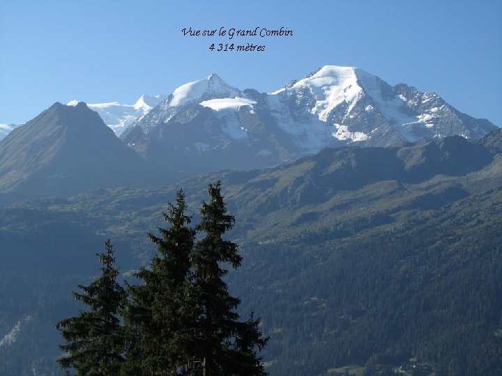 Vue sur le Grand Combin 4 314 mètres 