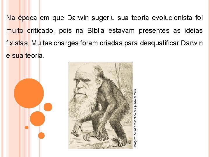 Na época em que Darwin sugeriu sua teoria evolucionista foi muito criticado, pois na