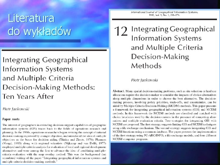 Literatura do wykładów 