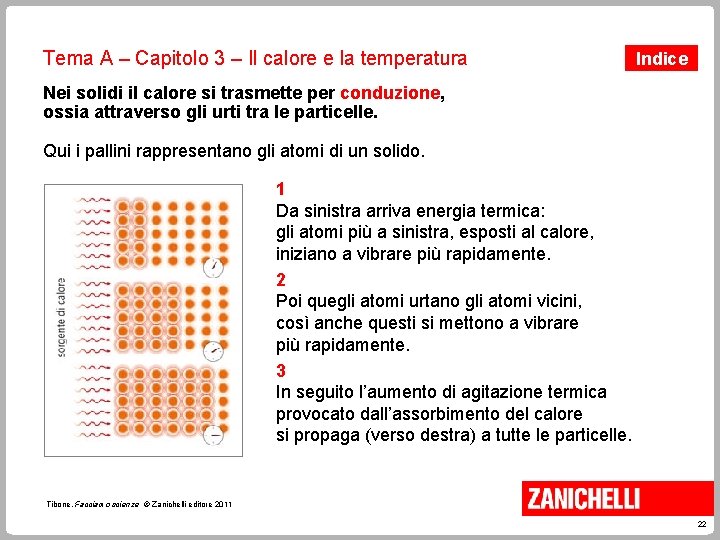 Tema A – Capitolo 3 – Il calore e la temperatura Indice Nei solidi