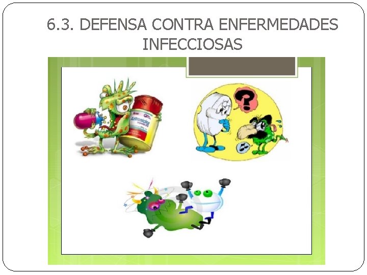6. 3. DEFENSA CONTRA ENFERMEDADES INFECCIOSAS 