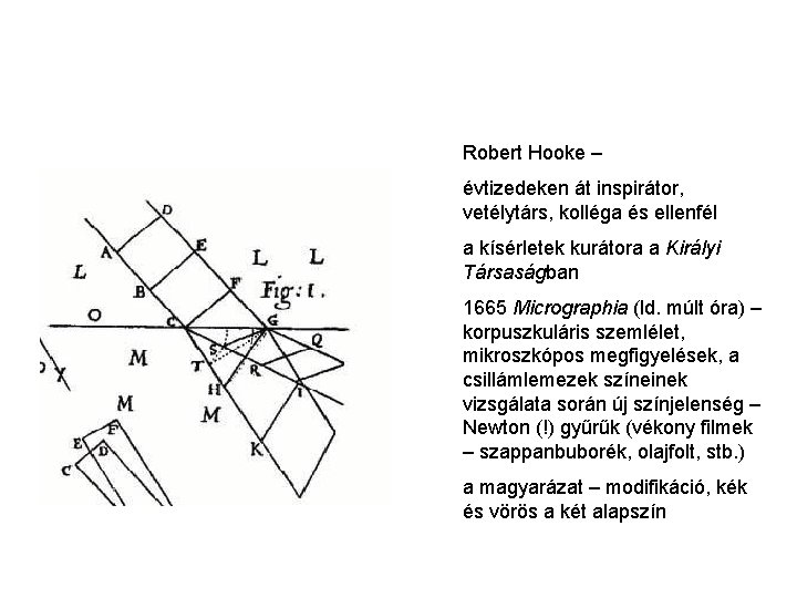 Robert Hooke – évtizedeken át inspirátor, vetélytárs, kolléga és ellenfél a kísérletek kurátora a