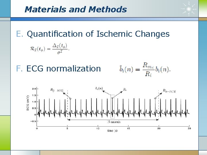 Materials and Methods E. Quantiﬁcation of Ischemic Changes F. ECG normalization 