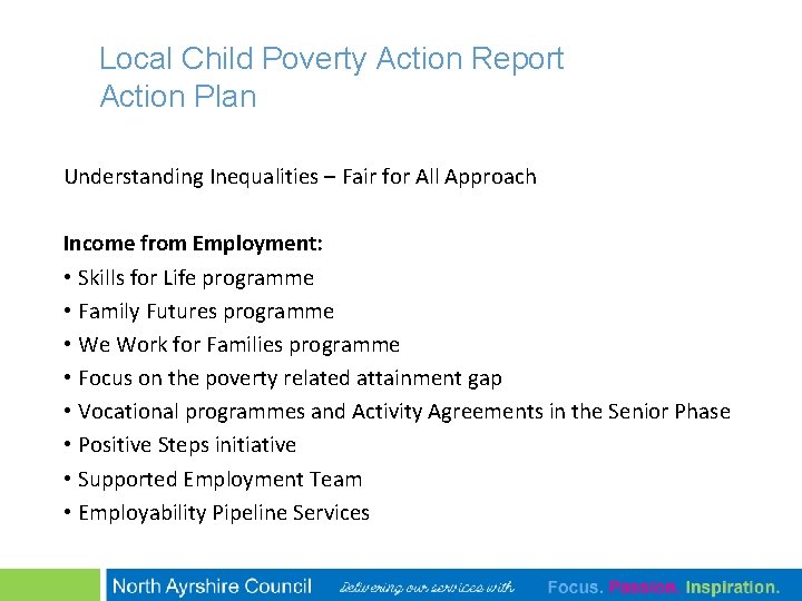 Local Child Poverty Action Report Action Plan Understanding Inequalities – Fair for All Approach