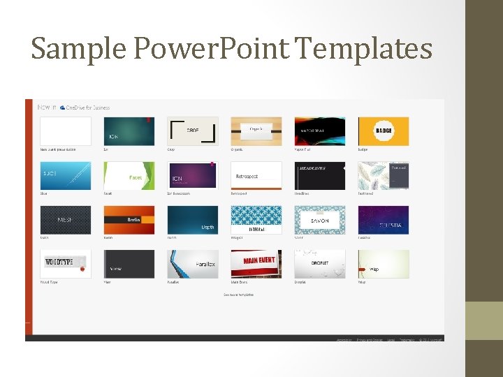 Sample Power. Point Templates 