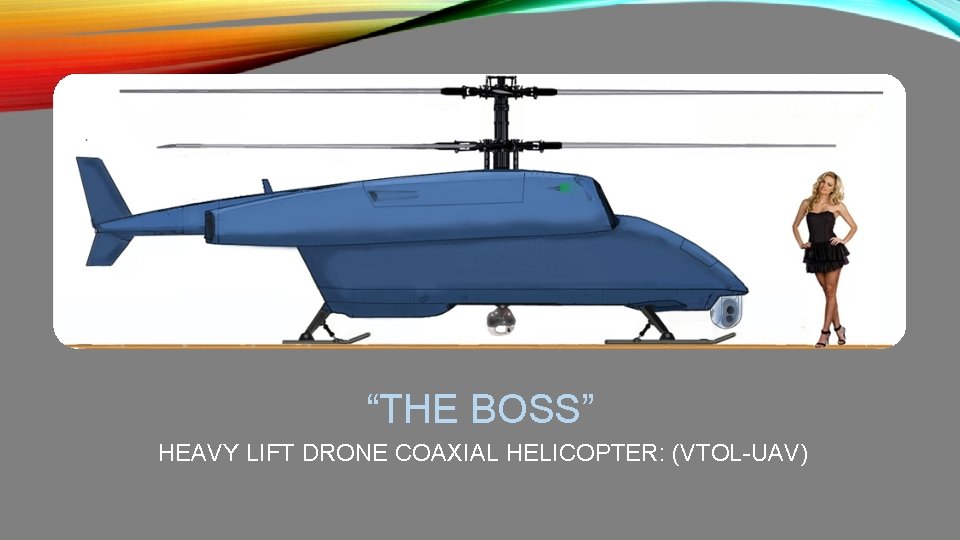 “THE BOSS” HEAVY LIFT DRONE COAXIAL HELICOPTER: (VTOL-UAV) 