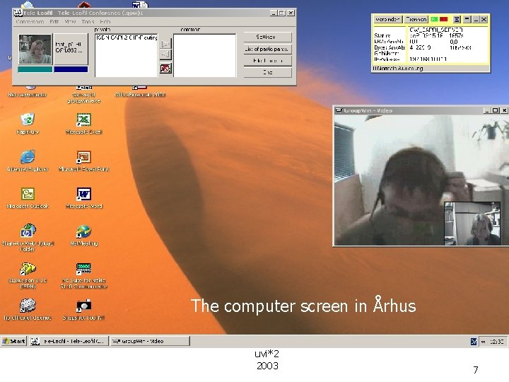 The computer screen in Århus uvi*2 2003 7 The computer screen in Århus uvi*2 2003 7