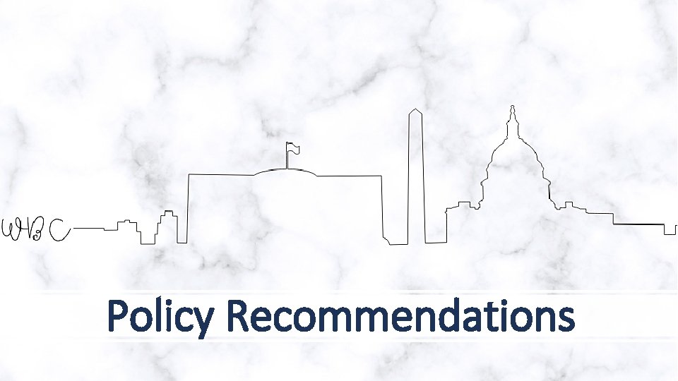 Policy Recommendations 