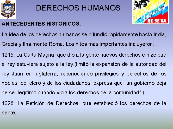 DEFENSA INTEGRAL DE LA NACIN IV DERECHOS HUMANOS