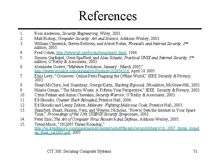 References 1. 2. 3. 4. 5. 6. 7. 8. 9. 10. 11. 12. 13.