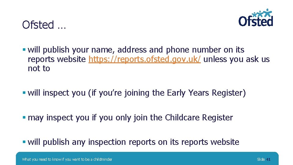 Register childcare registration self signing in childminder resources 