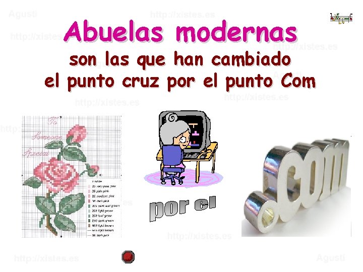 Abuelas modernas son las que han cambiado el punto cruz por el punto Com