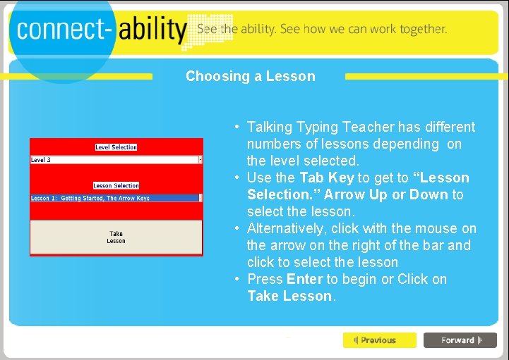 Choosing a Lesson • Talking Typing Teacher has different numbers of lessons depending on Choosing a Lesson • Talking Typing Teacher has different numbers of lessons depending on