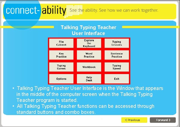 Talking Typing Teacher User Interface • Talking Typing Teacher User Interface is the Window Talking Typing Teacher User Interface • Talking Typing Teacher User Interface is the Window