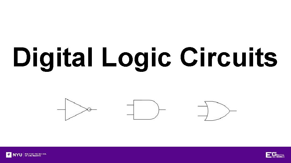 Digital Logic Circuits 