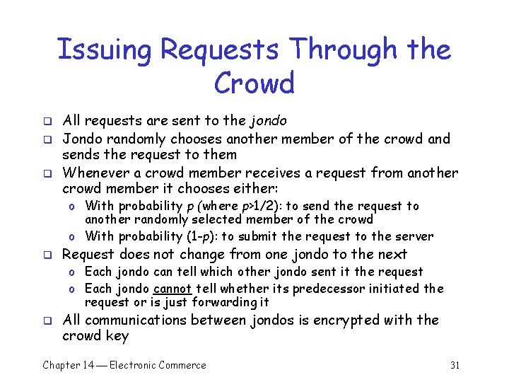 Issuing Requests Through the Crowd q q q All requests are sent to the