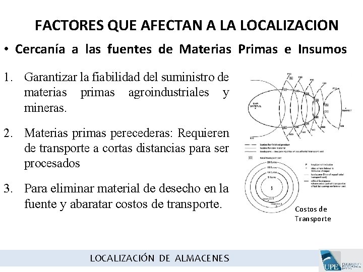 FACTORES QUE AFECTAN A LA LOCALIZACION • Cercanía a las fuentes de Materias Primas FACTORES QUE AFECTAN A LA LOCALIZACION • Cercanía a las fuentes de Materias Primas