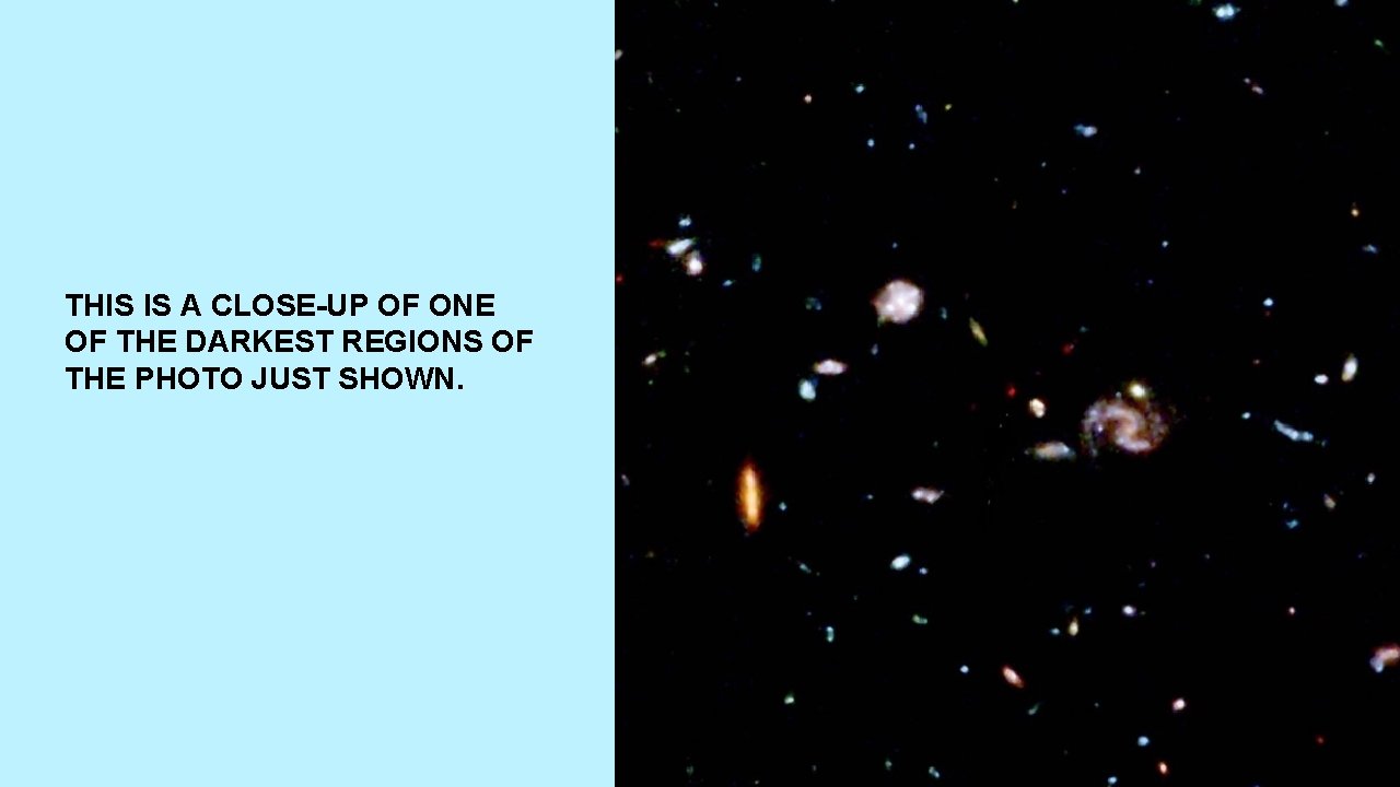 THIS IS A CLOSE-UP OF ONE OF THE DARKEST REGIONS OF THE PHOTO JUST