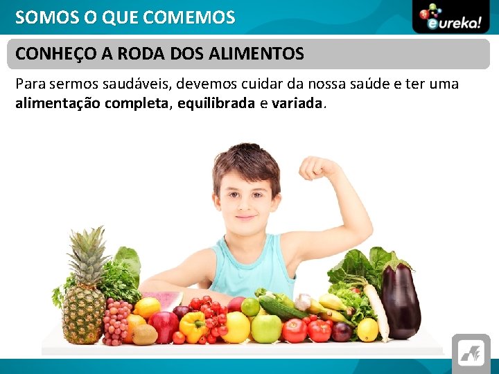 SOMOS O QUE COMEMOS CONHEÇO A RODA DOS ALIMENTOS Para sermos saudáveis, devemos cuidar