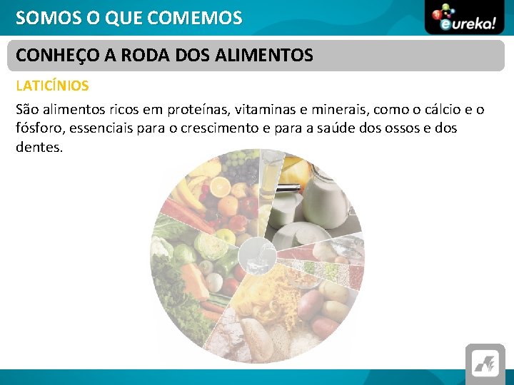 SOMOS O QUE COMEMOS CONHEÇO A RODA DOS ALIMENTOS LATICÍNIOS São alimentos ricos em