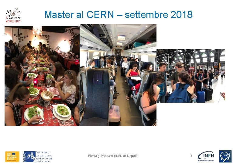 Master al CERN – settembre 2018 Pierluigi Paolucci (INFN of Napoli) 3 