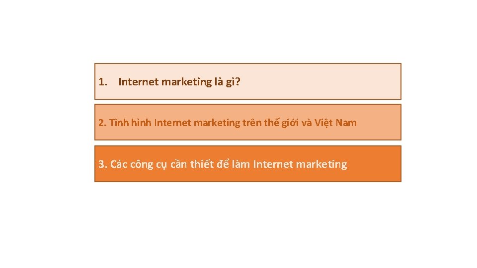 1. Internet marketing là gì? 2. Tình hình Internet marketing trên thế giới và