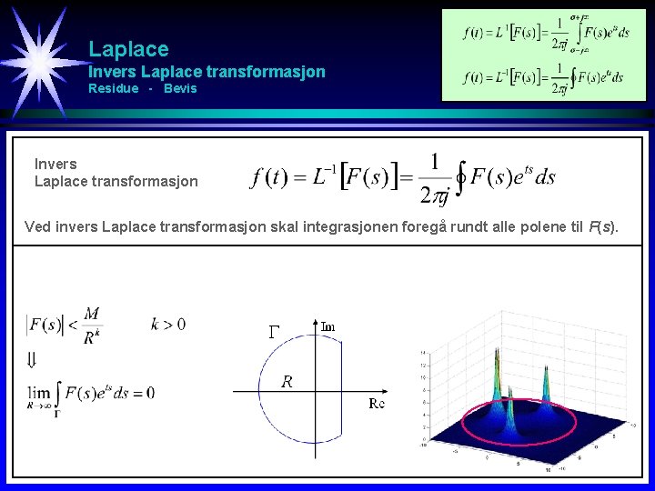 Laplace Invers Laplace transformasjon Residue - Bevis Invers Laplace transformasjon Ved invers Laplace transformasjon