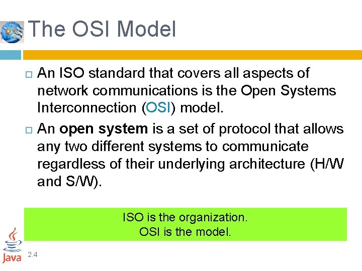The OSI Model An ISO standard that covers all aspects of network communications is The OSI Model An ISO standard that covers all aspects of network communications is
