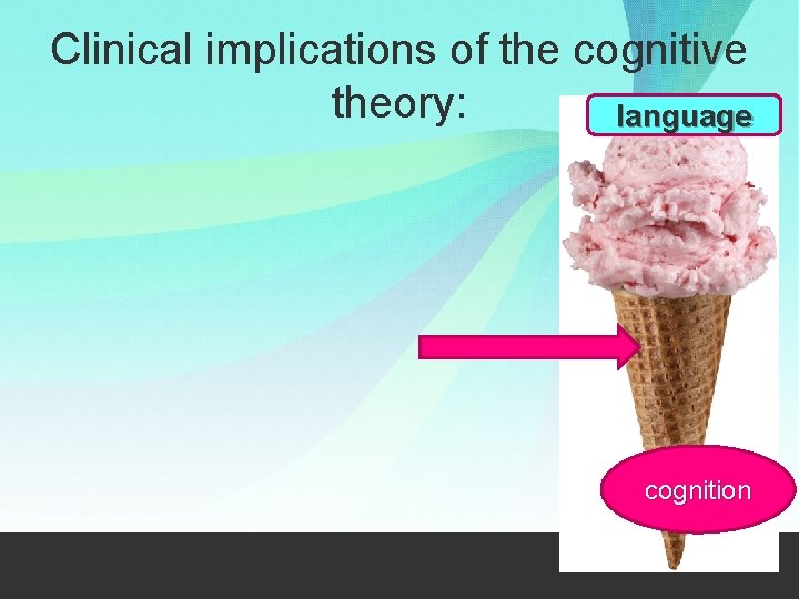 Clinical implications of the cognitive theory: language cognition 