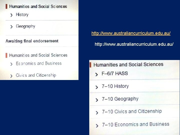 V 7. 5 http: //www. australiancurriculum. edu. au/ V 8. 1 