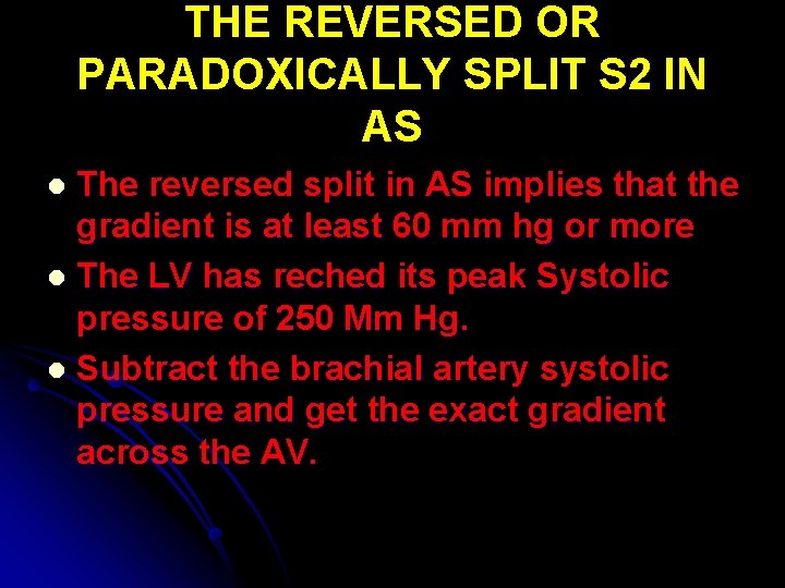 THE REVERSED OR PARADOXICALLY SPLIT S 2 IN AS The reversed split in AS