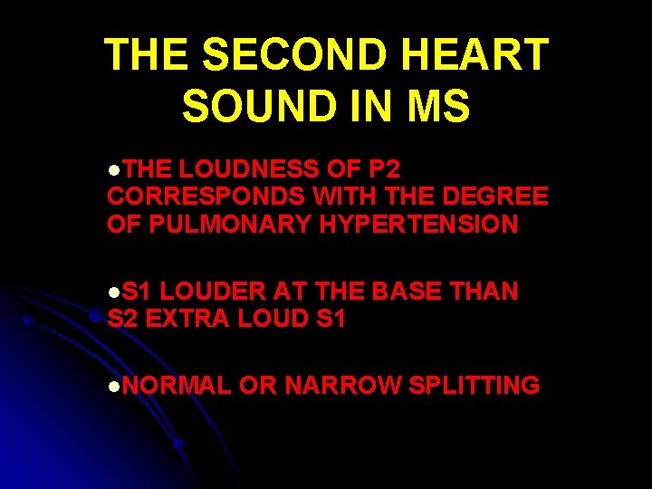 THE SECOND HEART SOUND IN MS l. THE LOUDNESS OF P 2 CORRESPONDS WITH