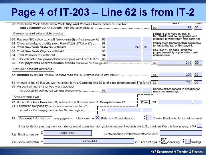 Page 4 of IT-203 – Line 62 is from IT-2 