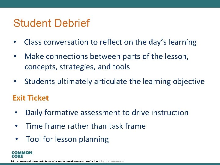 A Story of Units Student Debrief • Class conversation to reflect on the day’s