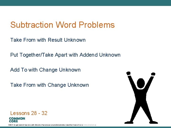 A Story of Units Subtraction Word Problems Take From with Result Unknown Put Together/Take
