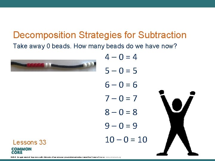 A Story of Units Decomposition Strategies for Subtraction Take away 0 beads. How many