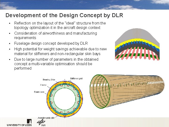 Development of the Design Concept by DLR • Reflection on the layout of the