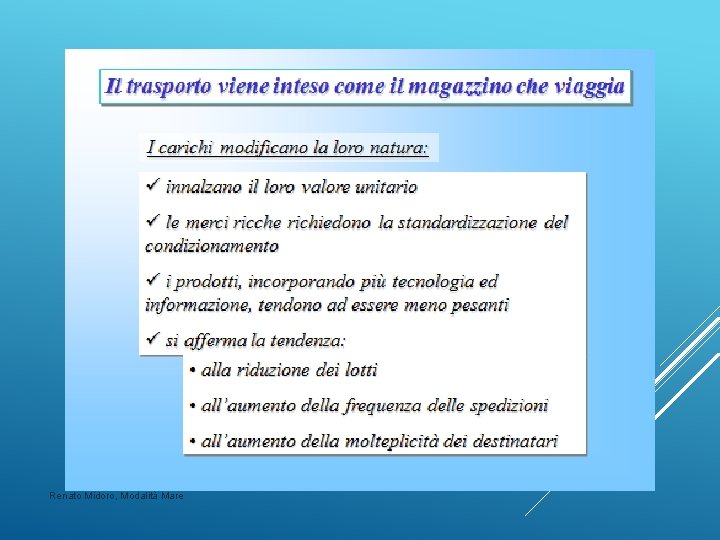 Renato Midoro, Modalità Mare 