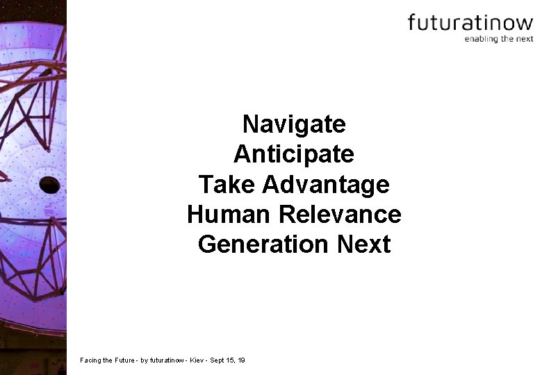 Navigate Anticipate Take Advantage Human Relevance Generation Next Facing the Future - by futuratinow