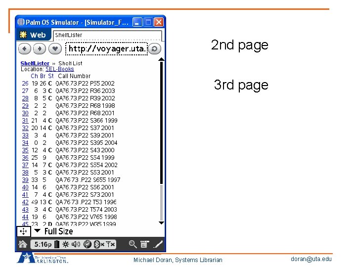 2 nd page 3 rd page Michael Doran, Systems Librarian doran@uta. edu 