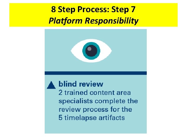 8 Step Process: Step 7 Platform Responsibility 8 Step Process: Step 7 Platform Responsibility